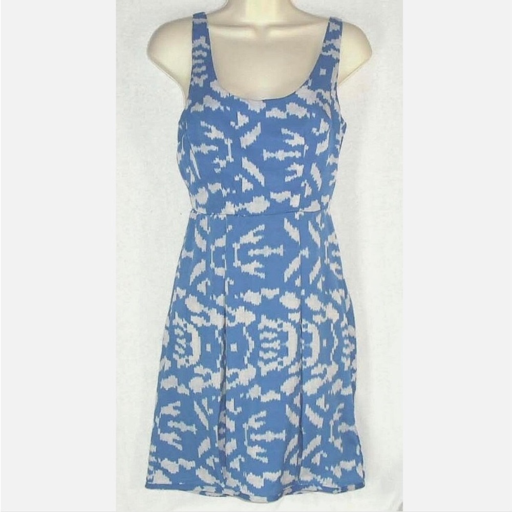 SILENCE + NOISE sz 2 dress Ikat Tribal Box Pleats